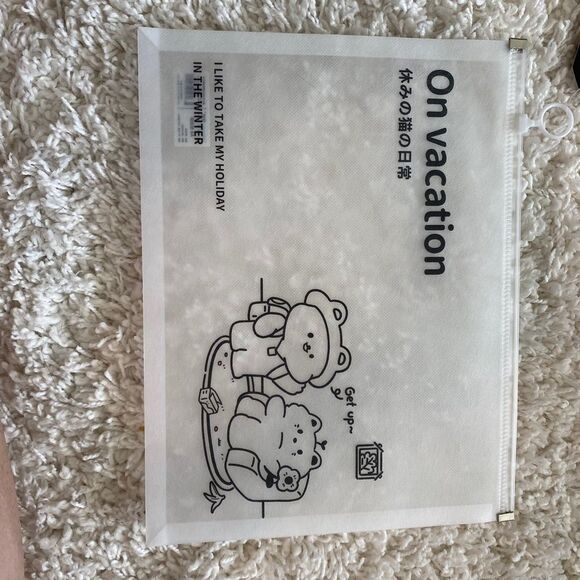 Cute On Vacation Animal Print Zip Envelopes. Transparent. Kidcore. Fun. Gifts. - Picture 1 of 12